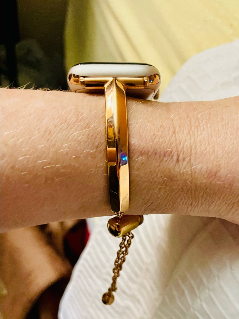 Gold Tone Smartwatch Bracelet Band for Wearable watch not included